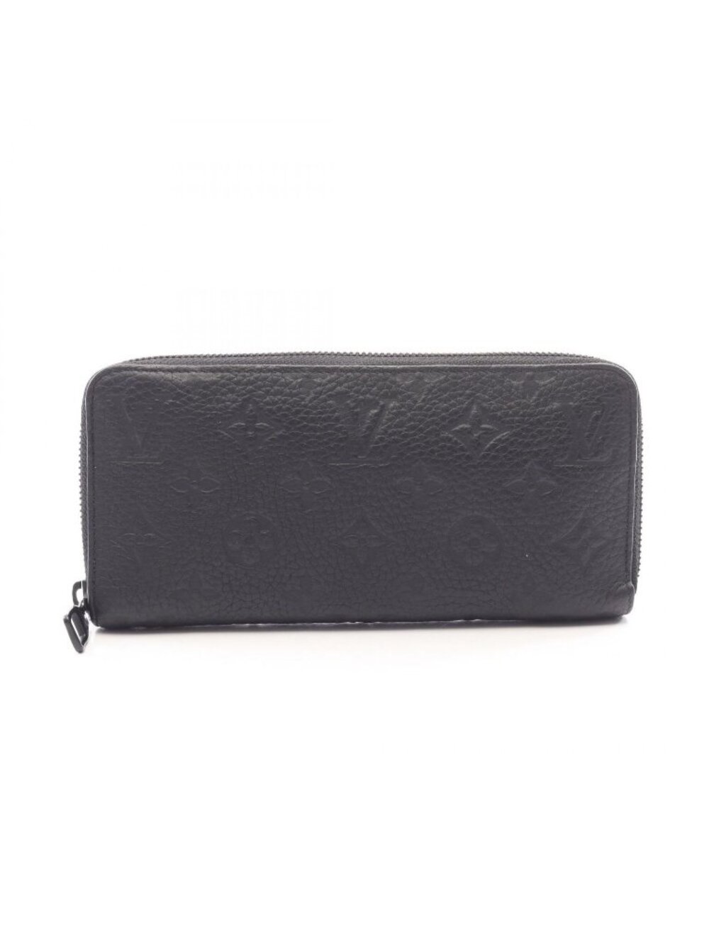 Louis Vuitton Round Wallet Zippy Horizontal Taurillon Monogram Noir Leather